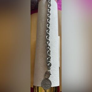 Silver Tone Chunky Link Chain Bracelet